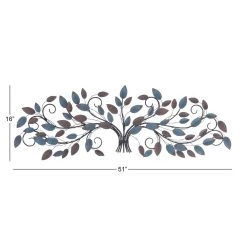Deals 🎉 Blue Metal Traditional Tree Branches Wall Decoration by Ivory and Iris ✔️ -Cheap Ivory and Iris Store D352690S 7
