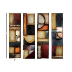 Best Pirce ⭐ Modern Abstract Metal Wall Décor Set by Ivory and Iris 💯 -Cheap Ivory and Iris Store D352692S 7