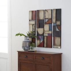 Best Pirce ⭐ Modern Abstract Metal Wall Décor Set by Ivory and Iris 💯 -Cheap Ivory and Iris Store D352692S 8