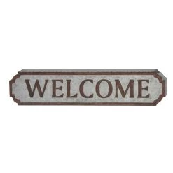 Wholesale ⌛ Galvanized Metal Farmhouse Welcome Sign by Ivory and Iris 🧨