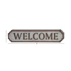 Wholesale ⌛ Galvanized Metal Farmhouse Welcome Sign by Ivory and Iris 🧨 -Cheap Ivory and Iris Store D352693S 5
