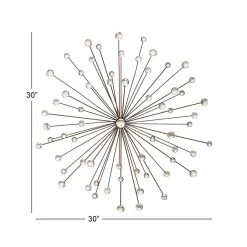 Budget 💯 Silver Contemporary Metal Wall Decoration by Ivory and Iris ✨ -Cheap Ivory and Iris Store D352695S 6