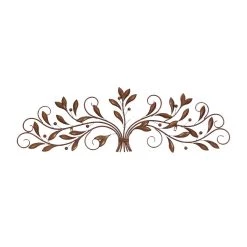 Best Pirce 🥰 Brown Traditional Scroll & Leaf Metal Wall Accent by Ivory and Iris ✨