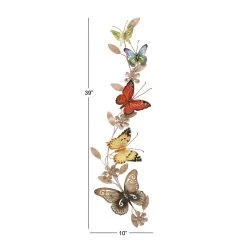 Top 10 ❤️ Multi Colored Butterfly Metal Outdoor Wall Accent by Ivory and Iris 😉 -Cheap Ivory and Iris Store D352704S 7
