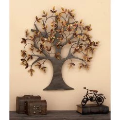 Deals 🥰 Traditional Brown Metal Tree Wall Accent by Ivory and Iris ⭐ -Cheap Ivory and Iris Store D352708S 10