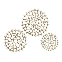 New 💯 Gold Sphere Modern Tin Wall Accent Set by Ivory and Iris 🌟