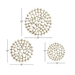 New 💯 Gold Sphere Modern Tin Wall Accent Set by Ivory and Iris 🌟 -Cheap Ivory and Iris Store D352711S 4