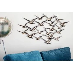 New 🔥 Gold Iron Coastal Birds Wall Décor by Ivory and Iris 👏 -Cheap Ivory and Iris Store D352716S 5
