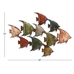 Wholesale 😀 Multicolor Metal Coastal Fish Wall Décor by Ivory and Iris ✨ -Cheap Ivory and Iris Store D352721S 7