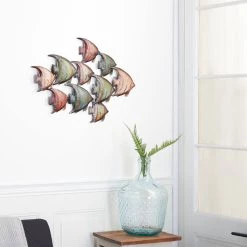 Wholesale 😀 Multicolor Metal Coastal Fish Wall Décor by Ivory and Iris ✨ -Cheap Ivory and Iris Store D352721S 9