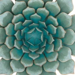 Discount 😀 Turquoise Iron Succulent Traditional Wall Décor by Ivory and Iris ❤️ -Cheap Ivory and Iris Store D352722S 4