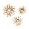 Outlet 👏 Gold Metal Starburst Modern Wall Décor Set by Ivory and Iris 👏