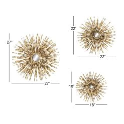 Outlet π Gold Metal Starburst Modern Wall Décor Set by Ivory and Iris π 10 Outlet π Gold Metal Starburst Modern Wall Décor Set by Ivory and Iris π -Cheap Ivory and Iris Store D352724S 7