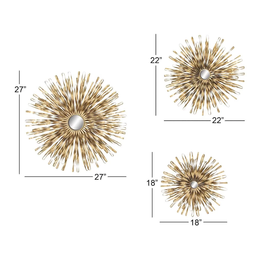 Outlet π Gold Metal Starburst Modern Wall Décor Set by Ivory and Iris π 5 Outlet π Gold Metal Starburst Modern Wall Décor Set by Ivory and Iris π - Image 5