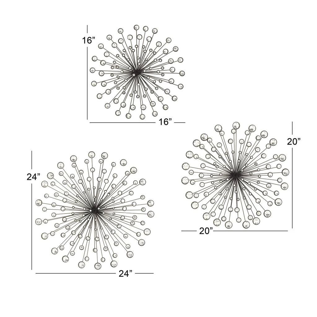 Cheapest 💯 Silver Metal Starburst Modern Wall Décor Set by Ivory and Iris 🧨 6 Cheapest 💯 Silver Metal Starburst Modern Wall Décor Set by Ivory and Iris 🧨 - Image 6