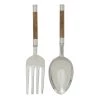 Cheapest 🎁 Silver Aluminum Fork & Spoon Traditional Wall Décor Set by Ivory and Iris 🔔