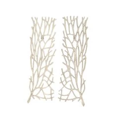 Best reviews of 👍 34" Silver Aluminum Modern Floral Wall Décor Set by Ivory and Iris 🧨