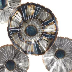 Brand new 🥰 46" Silver Metal Contemporary Floral Wall Décor by Ivory and Iris ❤️ -Cheap Ivory and Iris Store D352740S 3