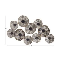 Brand new 🥰 46" Silver Metal Contemporary Floral Wall Décor by Ivory and Iris ❤️ -Cheap Ivory and Iris Store D352740S 7