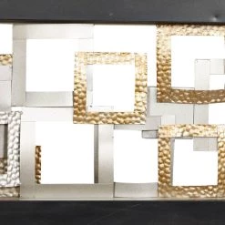 Cheap ✔️ 48" Gold Contemporary Abstract Metal Wall Décor by Ivory and Iris 🧨 -Cheap Ivory and Iris Store D352745S 3