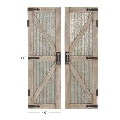 Best reviews of 🔔 47" Silver Metal Farmhouse Doors Wall Décor by Ivory and Iris 😉 -Cheap Ivory and Iris Store D352753S 7