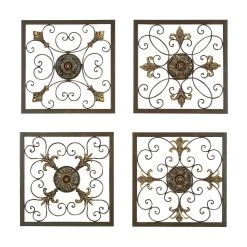 Wholesale ✨ Brown Metal Rustic Wall Décor Set by Ivory and Iris 🌟