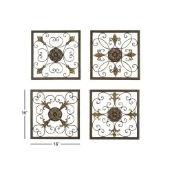 Wholesale ✨ Brown Metal Rustic Wall Décor Set by Ivory and Iris 🌟 -Cheap Ivory and Iris Store D352758S 8