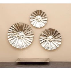 Coupon ⭐ Silver Stainless Steel Glam Wall Décor Set by Ivory and Iris ❤️ -Cheap Ivory and Iris Store D352759S 7