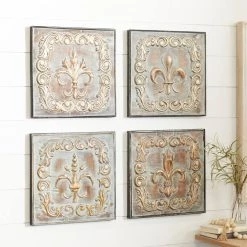 Flash Sale 😀 Brass Metal Fleur De Lis Wall Décor Set by Ivory and Iris 🧨 -Cheap Ivory and Iris Store D352762S 7