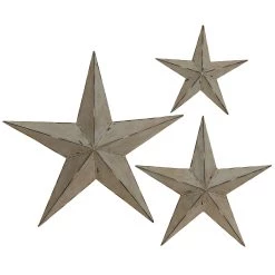 Deals 🛒 Light Brown Metal Star Wall Décor Set by Ivory and Iris 💯