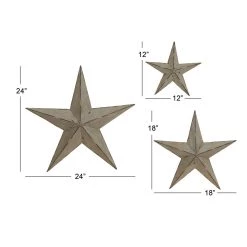 Deals 🛒 Light Brown Metal Star Wall Décor Set by Ivory and Iris 💯 -Cheap Ivory and Iris Store D352766S 3