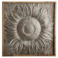 Cheap ✨ Gray Iron Rustic Sunflower Framed Wall Art by Ivory and Iris 🎉
