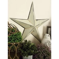 Coupon 😉 Cream Stars Rustic Metal Wall Decor Set by Ivory and Iris 🧨 -Cheap Ivory and Iris Store D352776S 7