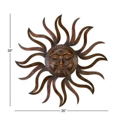 Wholesale 🧨 Brown Sun Rustic Metal Wall Decor by Ivory and Iris 🤩 14 Wholesale 🧨 Brown Sun Rustic Metal Wall Decor by Ivory and Iris 🤩 -Cheap Ivory and Iris Store D352777S 10
