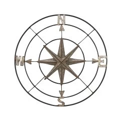Top 10 🛒 Gray Compass Metal Farmhouse Wall Decor by Ivory and Iris 🤩