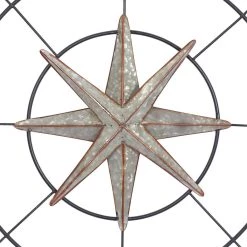 Top 10 🛒 Gray Compass Metal Farmhouse Wall Decor by Ivory and Iris 🤩 -Cheap Ivory and Iris Store D352786S 4