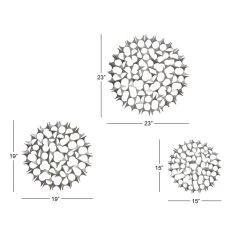 Coupon 🔥 Silver Decorative Circle Wall Accent Set 3ct. by Ivory and Iris 🥰 6 Coupon 🔥 Silver Decorative Circle Wall Accent Set 3ct. by Ivory and Iris 🥰 -Cheap Ivory and Iris Store D352795S 3