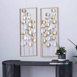 Wholesale 👍 Gold & White Floral Wall Art Set, 2ct. by Ivory and Iris 👍 -Cheap Ivory and Iris Store D352799S 7