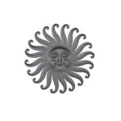 Best Pirce ✔️ Gray Round Iron Sun Wall Accent by Ivory and Iris 💯