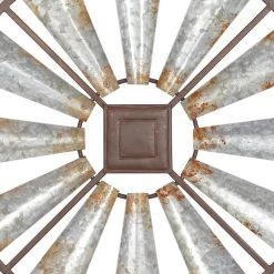 Promo 👏 Silver Farmhouse Decorative Windmill Wall Accent by Ivory and Iris 😍 -Cheap Ivory and Iris Store D352806S 5