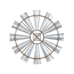 Promo 👏 Silver Farmhouse Decorative Windmill Wall Accent by Ivory and Iris 😍 -Cheap Ivory and Iris Store D352806S 6
