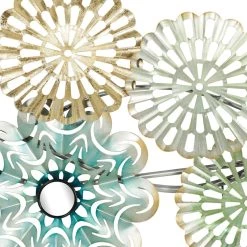 Wholesale 🎉 Multicolor Metal Floral Wall Accent by Ivory and Iris 🥰 -Cheap Ivory and Iris Store D352813S 4