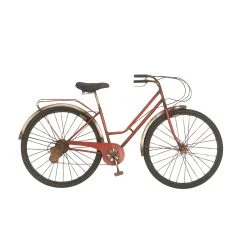 Outlet ⌛ Red Rustic Metal Bicycle Wall Accent by Ivory and Iris 😍