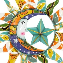 Outlet 🥰 Multicolor Metal Celestial Wall Accent by Ivory and Iris ⭐ -Cheap Ivory and Iris Store D352817S 3