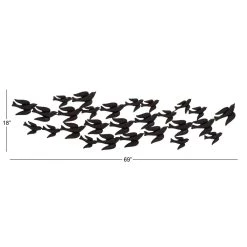 Best Sale ⌛ Black Metal Coastal Birds Wall Accent by Ivory and Iris 😀 -Cheap Ivory and Iris Store D352824S 7