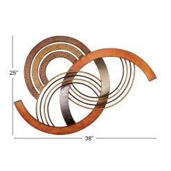 Budget ✔️ Multicolor Abstract Semi Circle Wall Accent by Ivory and Iris ❤️ -Cheap Ivory and Iris Store D352826S 6