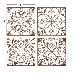 Outlet 😉 Brown Metal Rustic Wall Décor Set, 4ct. by Ivory and Iris 🤩 -Cheap Ivory and Iris Store D352830S 9