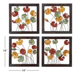 Cheapest ✨ Multicolor Metal Traditional Floral Wall Décor Set, 4ct. by Ivory and Iris ⭐ 13 Cheapest ✨ Multicolor Metal Traditional Floral Wall Décor Set, 4ct. by Ivory and Iris ⭐ -Cheap Ivory and Iris Store D352837S 6