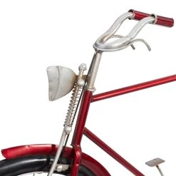 Outlet 👏 Red Bicycle Metal Vintage Wall Décor by Ivory and Iris 😀 -Cheap Ivory and Iris Store D352846S 3