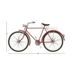 Outlet 👏 Red Bicycle Metal Vintage Wall Décor by Ivory and Iris 😀 -Cheap Ivory and Iris Store D352846S 6